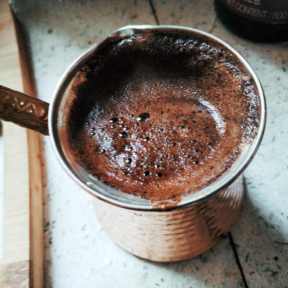 Hand Hammered Copper Turkish Coffee Pot C472