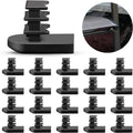 30 Pcs Black Nylon Oval Sling Rail End Caps T265957