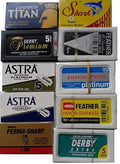 100 Shaving Safety Razor Double Edge Blades Sampler Pack P32283