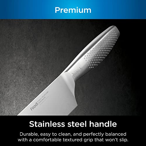 14-Piece German Stainless Steel Knife System with Built-in Sharpener, Stainless Steel/Black J34175
