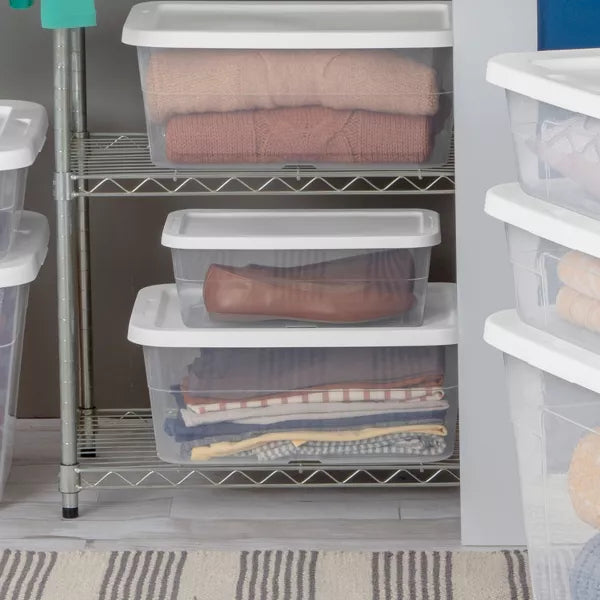 16qt Clear Storage Box with Lid B100