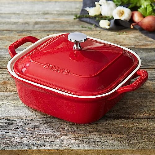 Cherry Ceramics Square Covered Baking Dish, 9x9-inch W286140