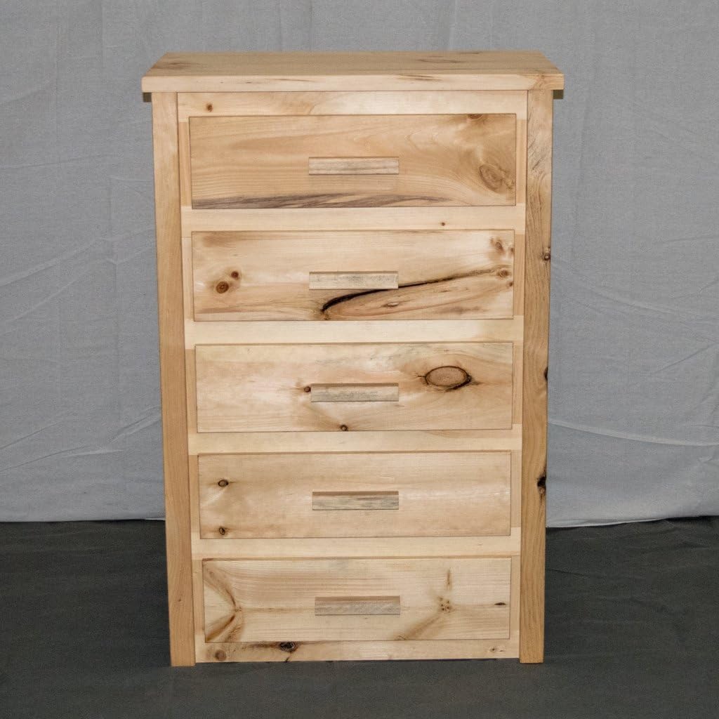 Unfinished 5 Drawer Solid Wood Dresser A394