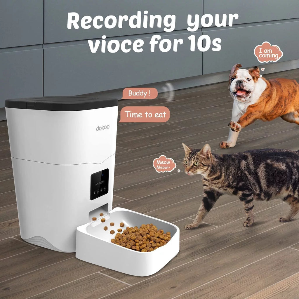 Automatic Cat Feeder, 3L, Wi-Fi Enabled, 1-10 Meals per Day, 10S Voice Recorder Q569