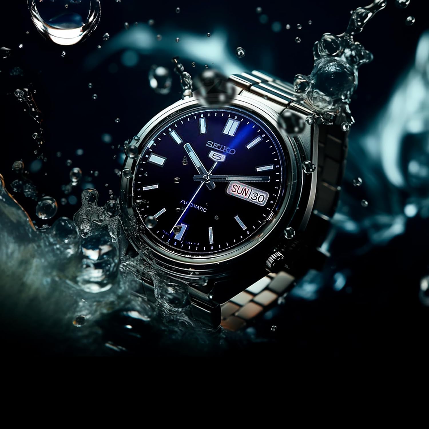 Automatic Watch with Blue Dial, Stainless Steel Case & Bracelet X332