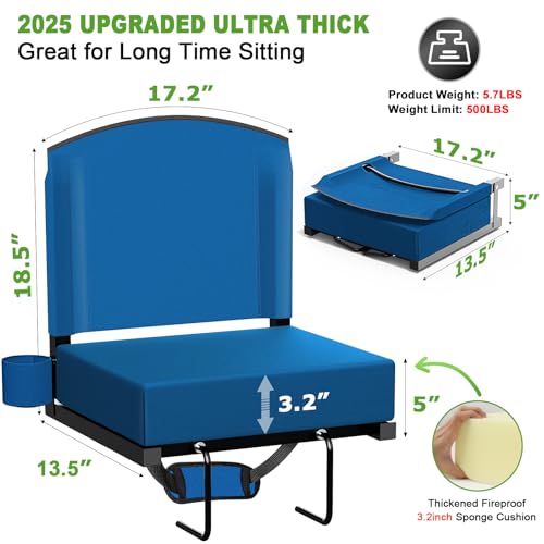 Black Bleacher Seat with Back Support R9321