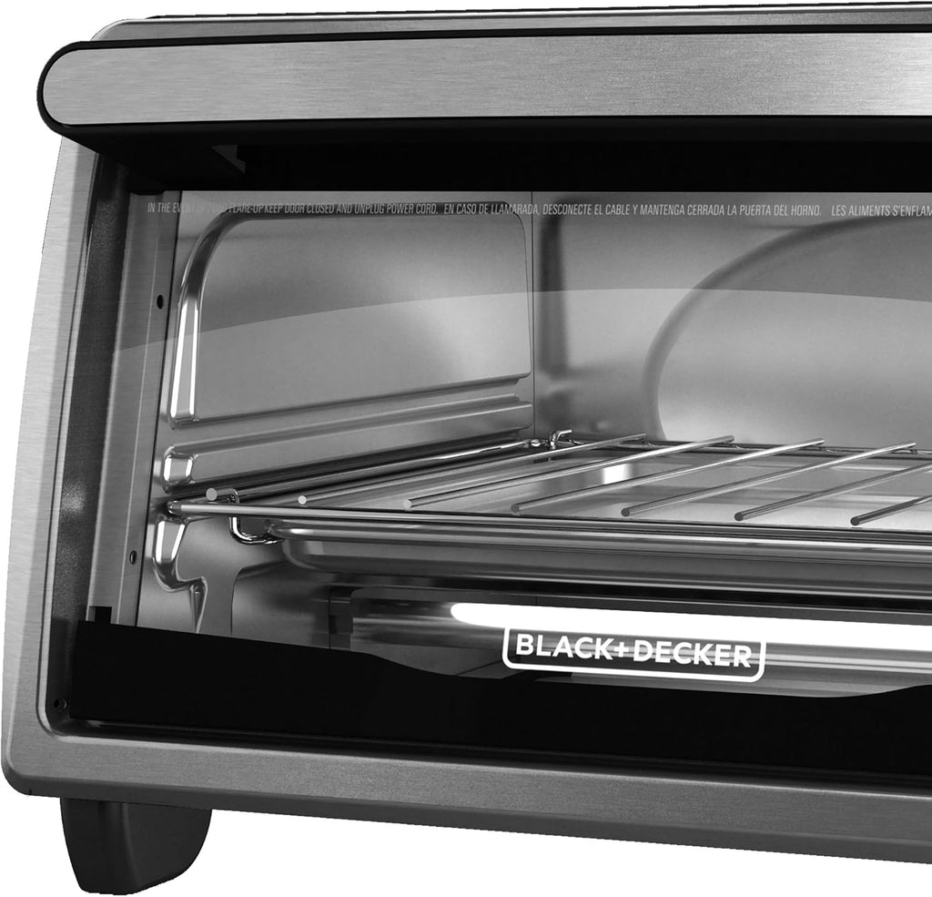 4-Slice Toaster Oven, Stainless Steel/Black P252477