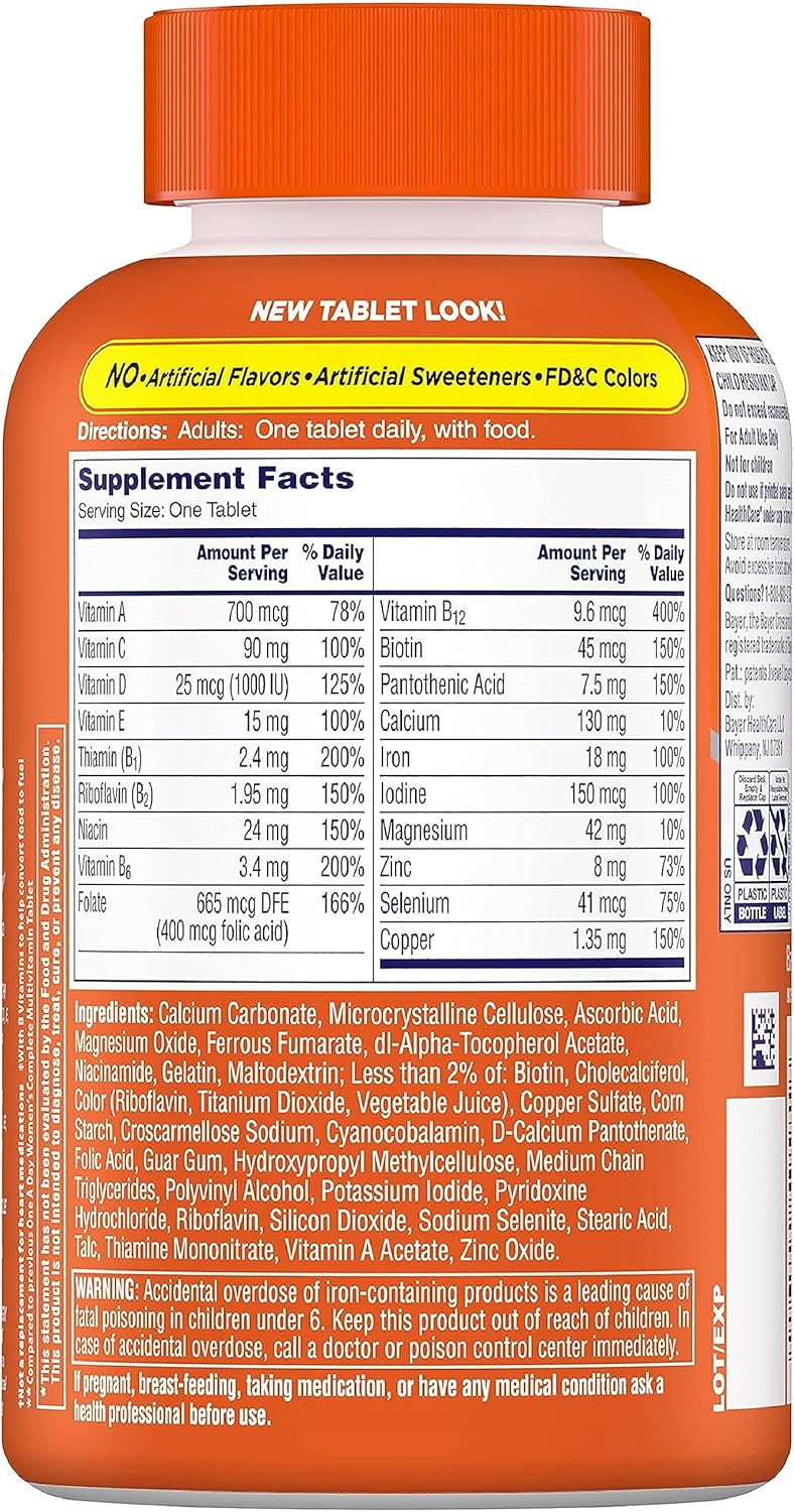 200 Count Women's Daily Multivitamin with Vitamin A, B, C, D, E, Calcium and Magnesium K18380
