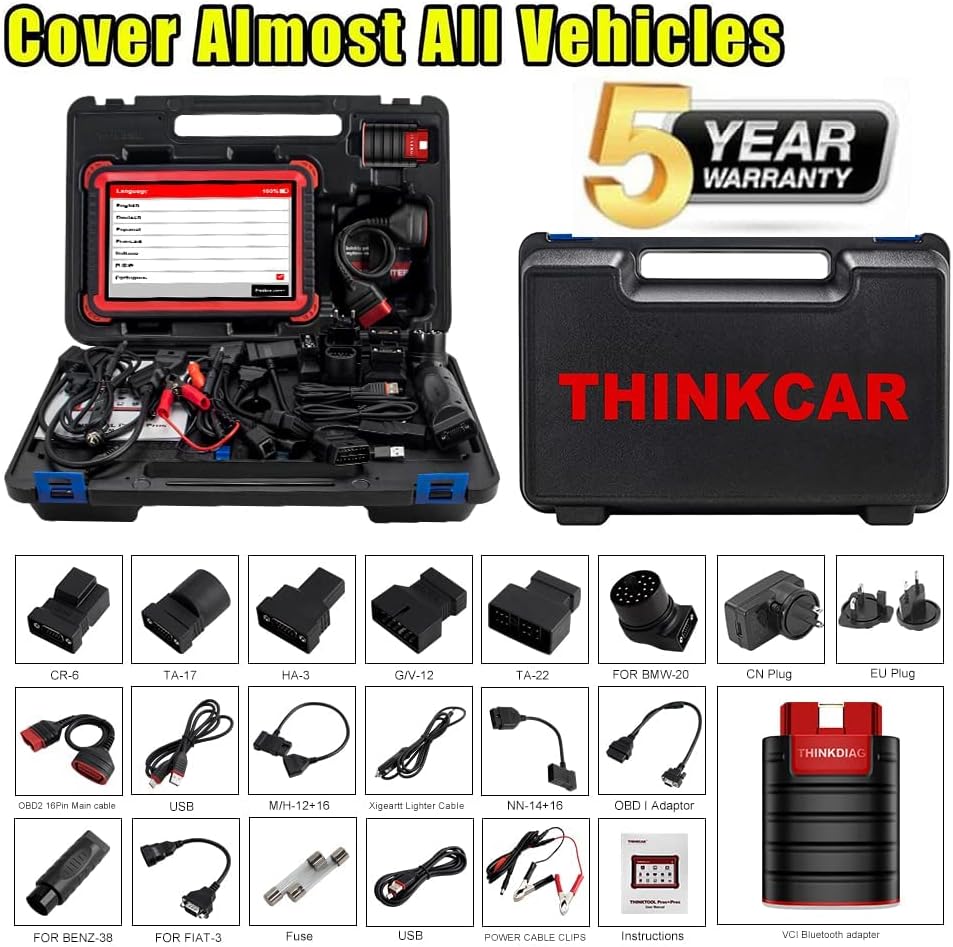 Bi-Directional Scanner Full Systems Diagnostic Scan Tool, 31+ Reset Functions, Key Matching, ECU Coding, ADAS Calibration, 2 Years Update I2253