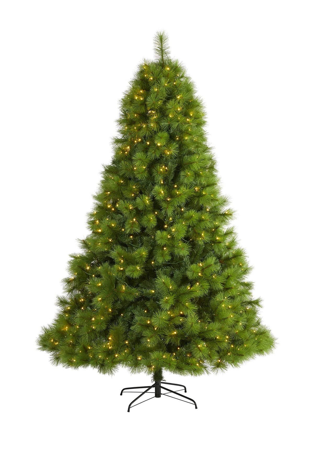 Green Artificial Christmas Tree with 600 Clear LED Lights D4816