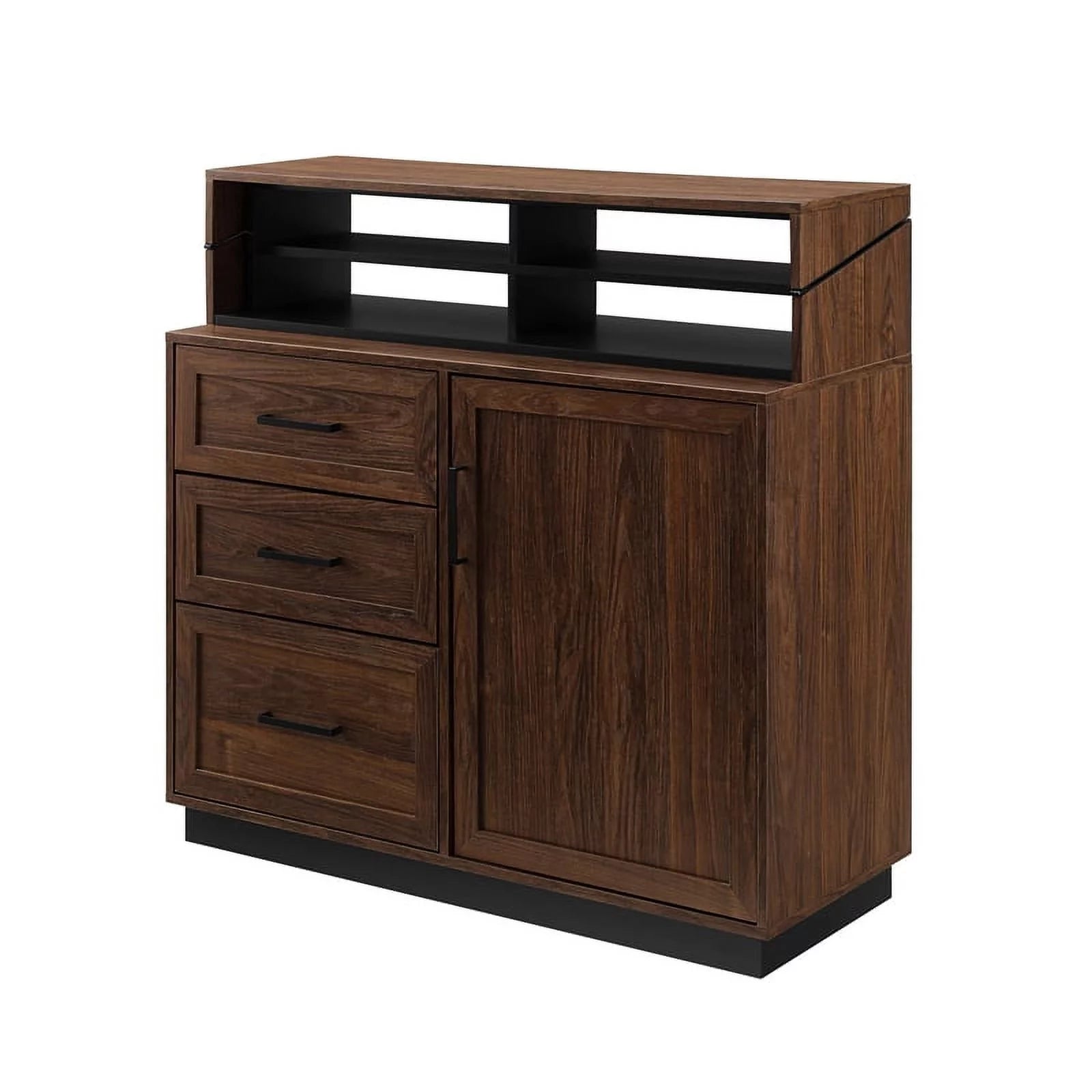 40" 3-Drawer Wood Secretary Desk in Dark Walnut E367