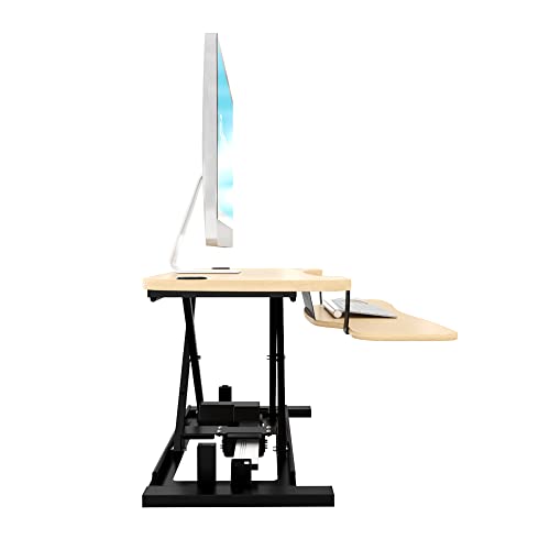 48 Inch Electric Height Adjustable Standing Desk Converter with Keyboard Tray B22668
