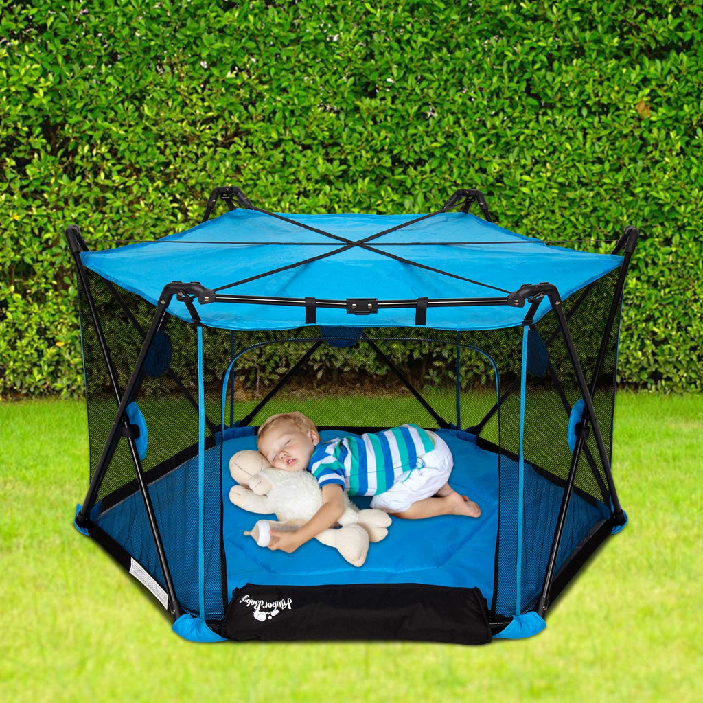 Red Lightweight Mesh Baby Playpen with Carrying Case N97716