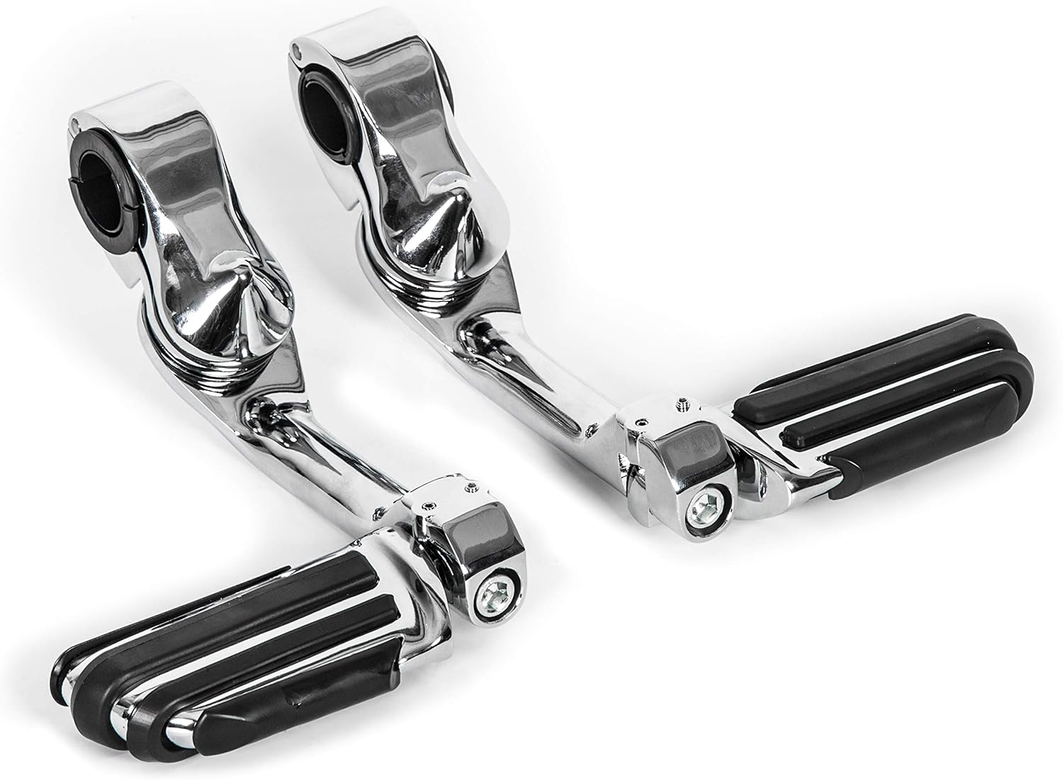 1-1/4" Long Highway Foot Pegs Pedal with Screws for 1.25" Motorcycle Crash Bar Engine Guards Mount Tubing M33630