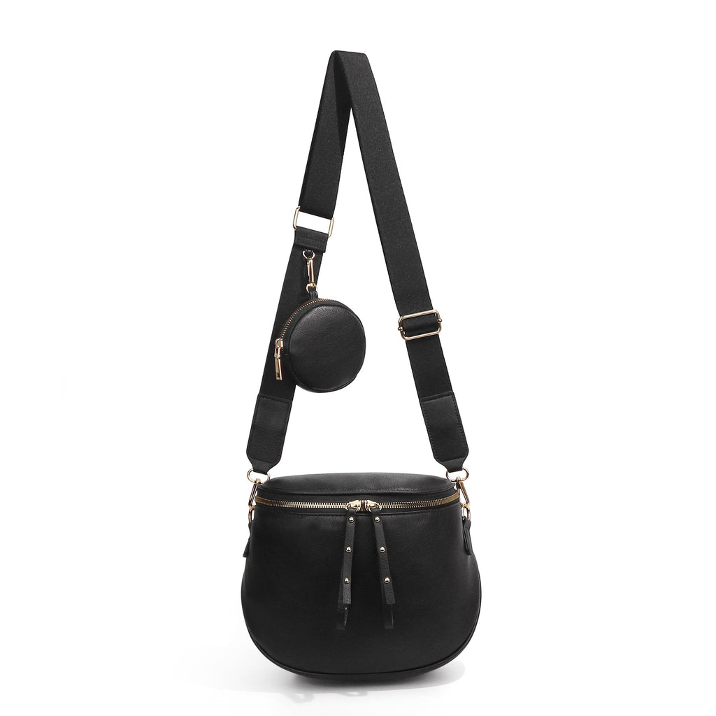 Ounamei Large Crossbody Bag for Women | Multi-Style Bag with Coin Pouch for Travel & Daily Use