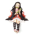 Nezuko Figure Eating Rice Balls Sitting Pose Demon Action Figures Anime Devil Slayer Figure Desktop Decor Collection Toy D796287