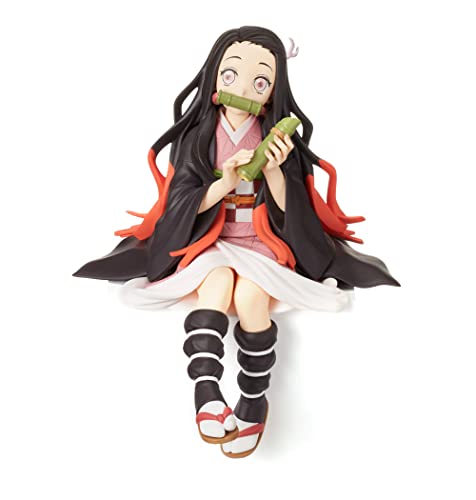Nezuko Figure Eating Rice Balls Sitting Pose Demon Action Figures Anime Devil Slayer Figure Desktop Decor Collection Toy D796287