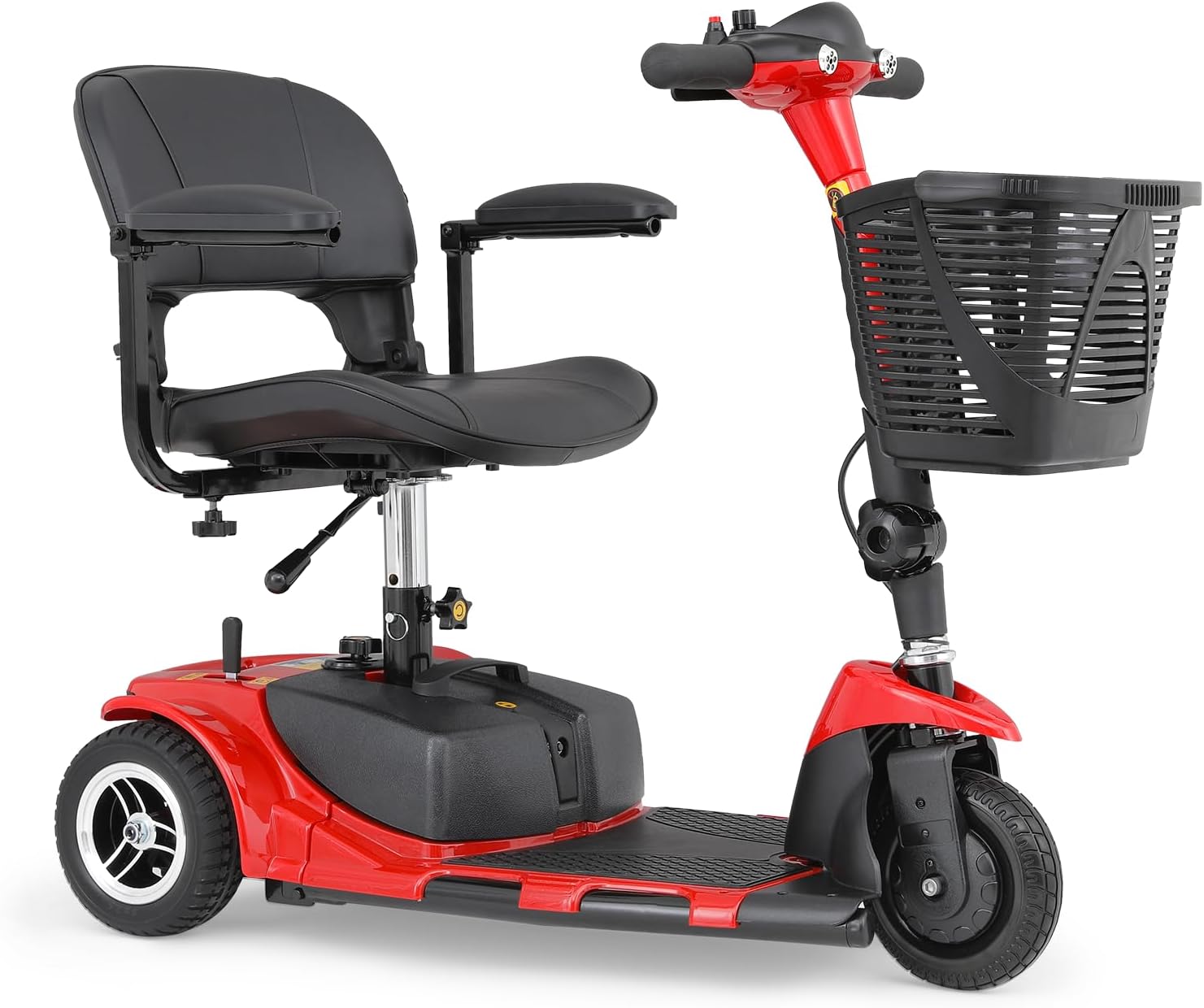 Red 3 Wheel Foldable Mobility Scooter with Seat L4932