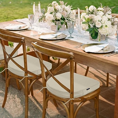 Outdoor Chair Cushions 19"x19"x2" Set of 4 Waterproof Seat Cushion with Removable Cover A1210