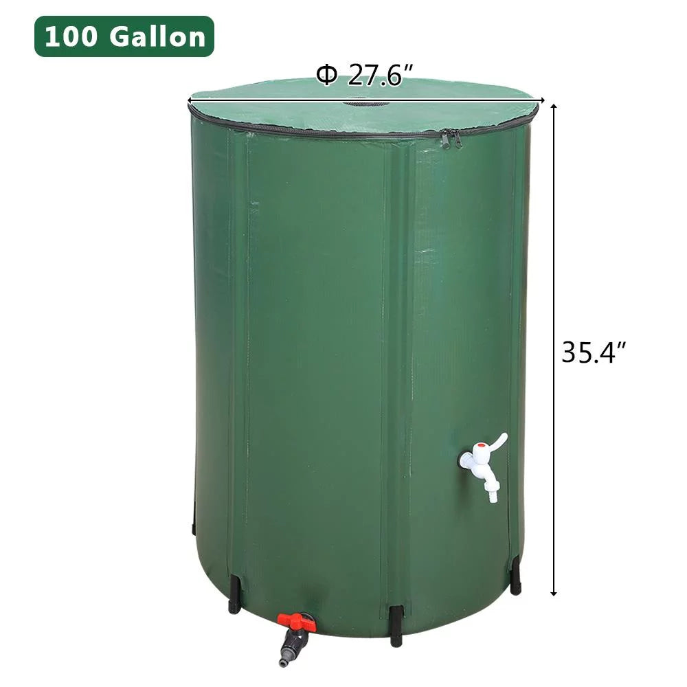 100 Gallon Portable Rain Barrel Water Storage E78394