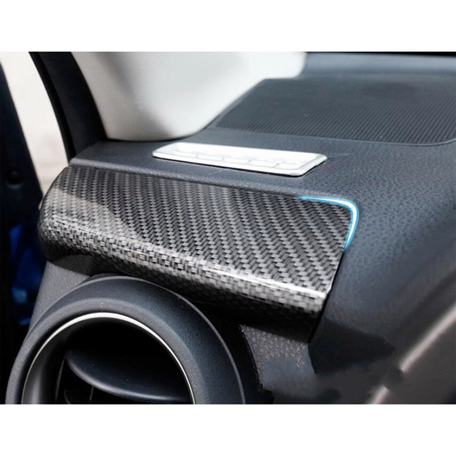 2pcs ABS Carbon Fiber Dashboard Console Panel Cover Trim K139