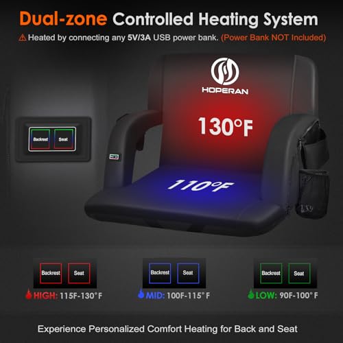Heated Stadium Seat with Back Support B43892