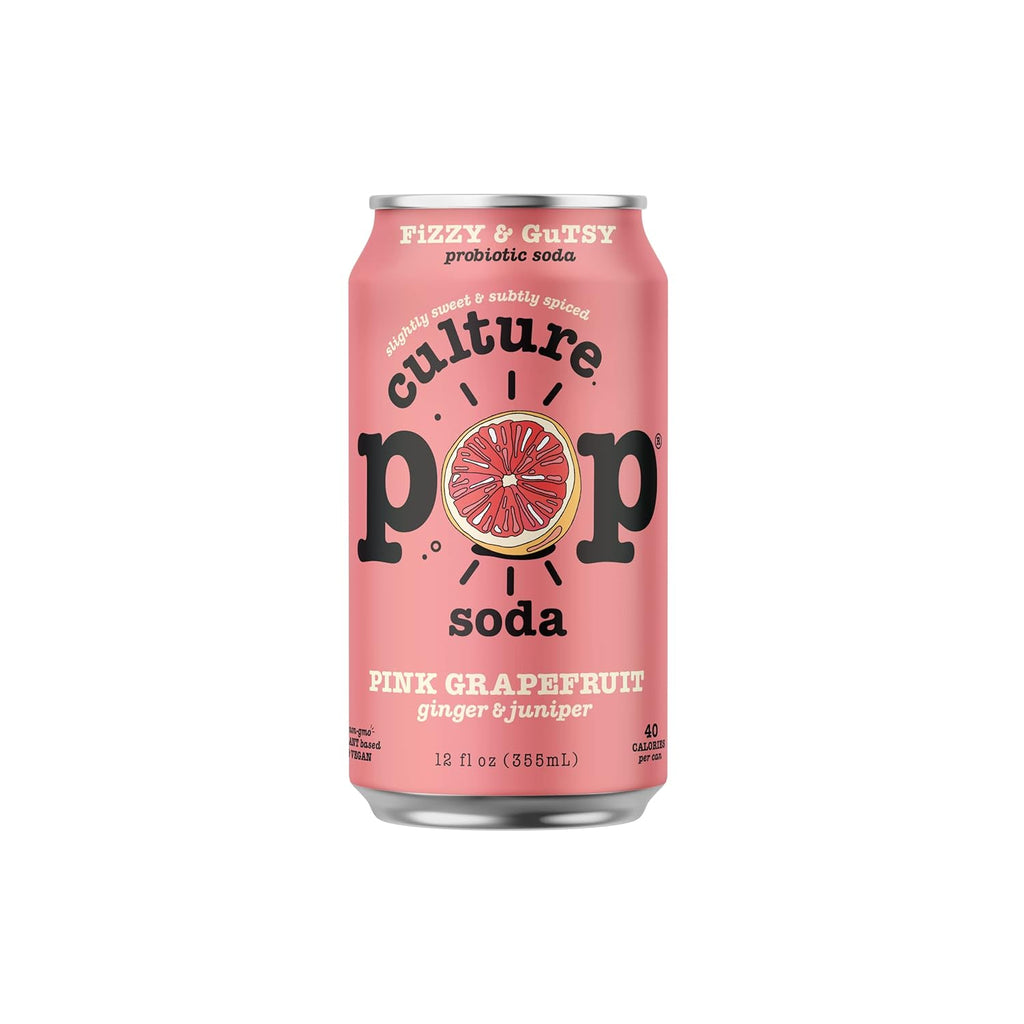 Sparkling Probiotic Soda, 40 Calories per can, 12 Fl Oz Cans, Pack of 5 U4697