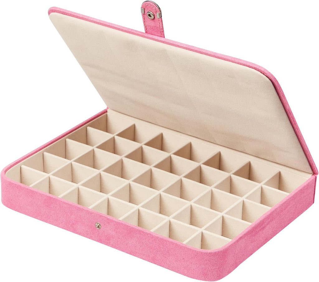 Pink Plush Fabric Jewelry Box P5249