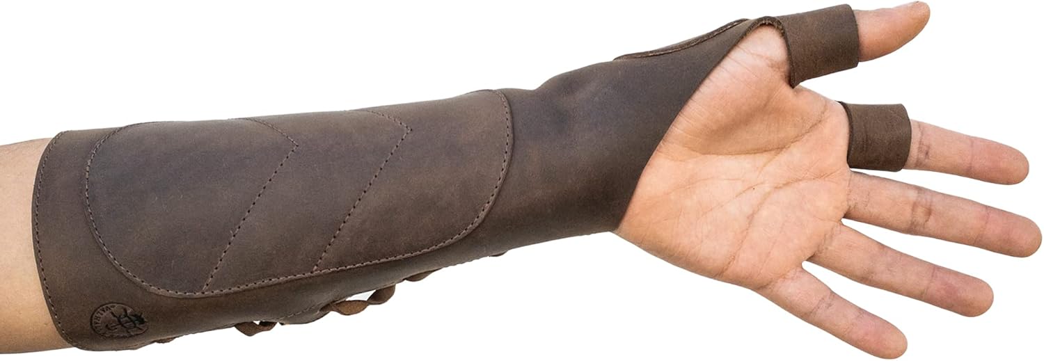 Bourbon Brown Full Grain Leather Forearm Guard F474