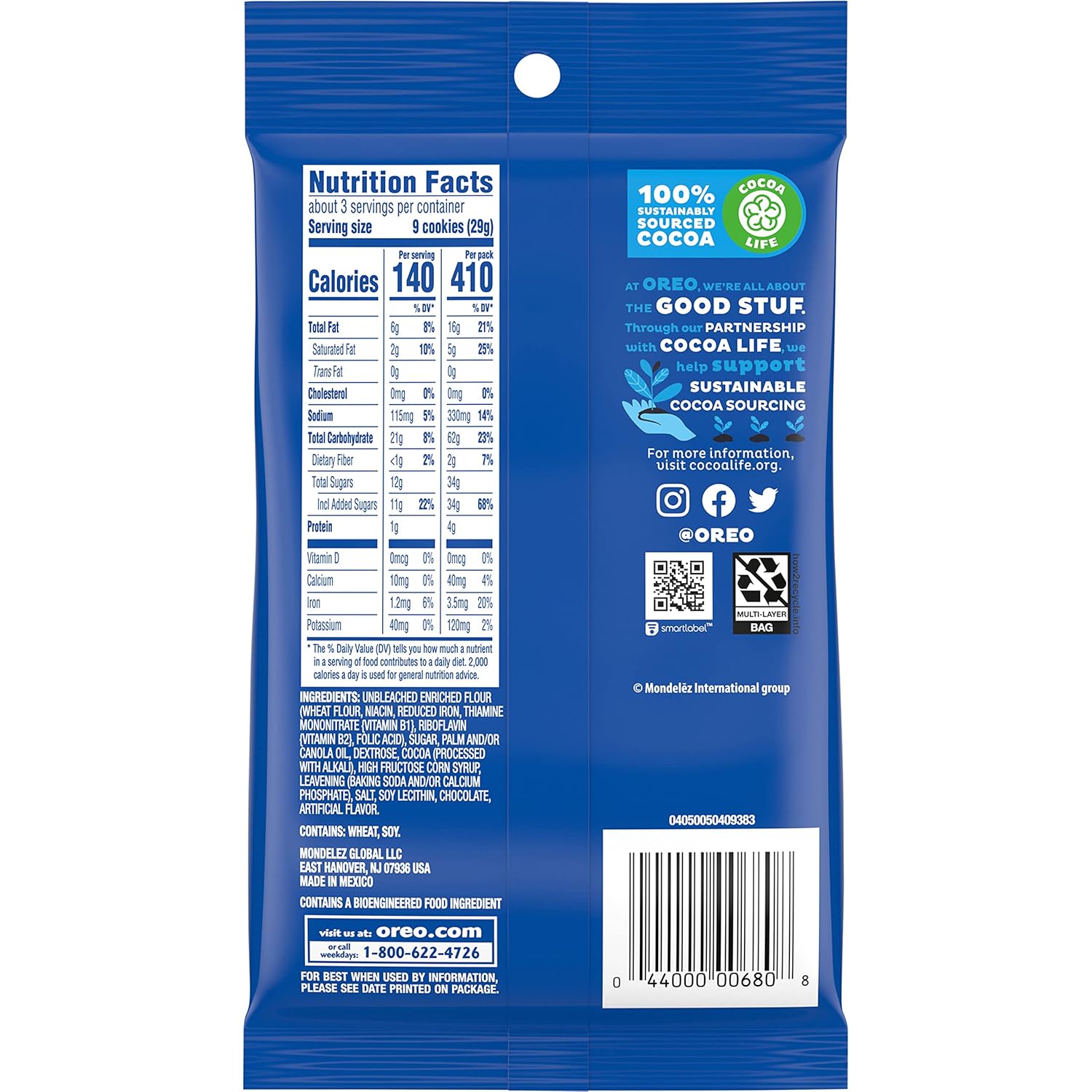 12-3 oz Big Bags (Pack of 2) Chocolate Sandwich Cookies M6725