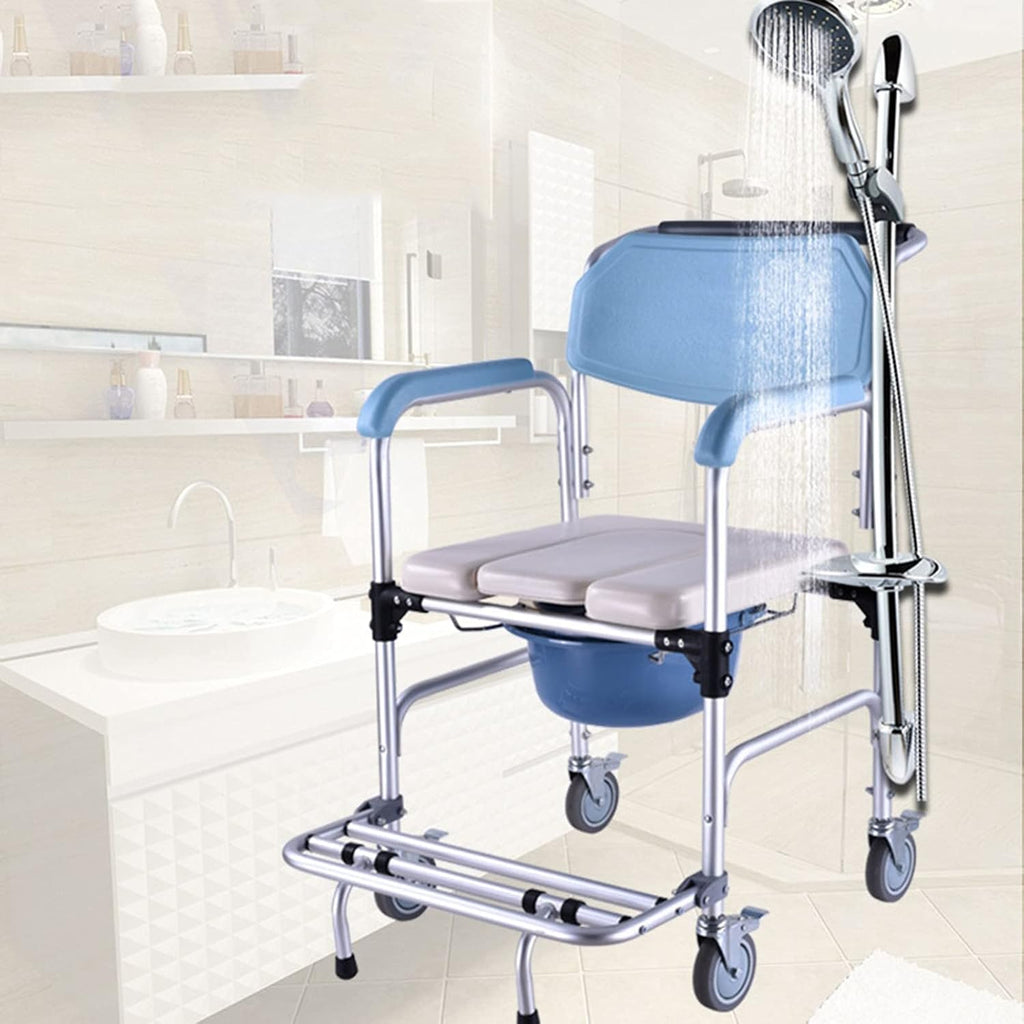 Wheelchair Shower Commode Chair with Footrests K474652