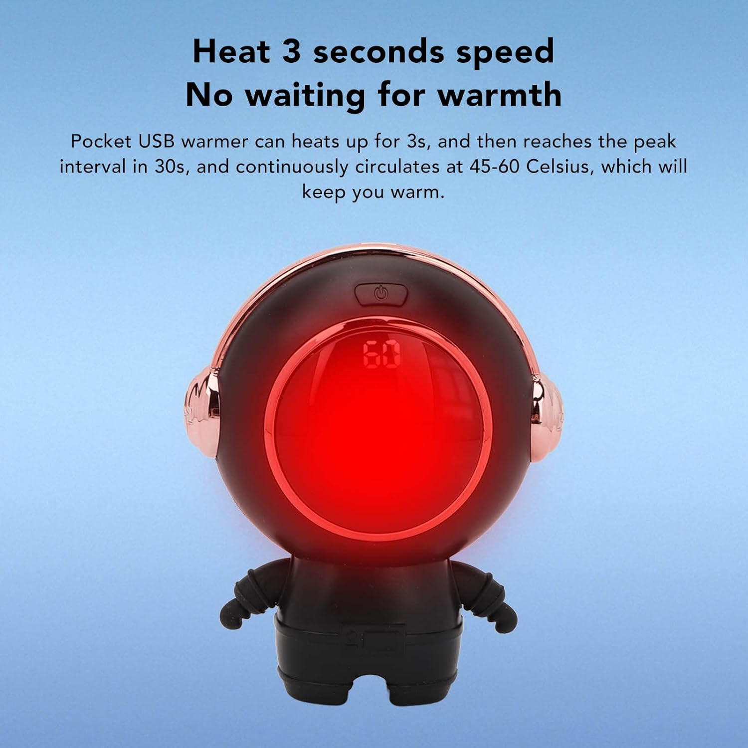 USB Rechargeable Portable Heater (Black) J32516