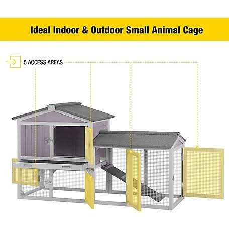 Rabbit Hutch with Second Bunny Cage I4383