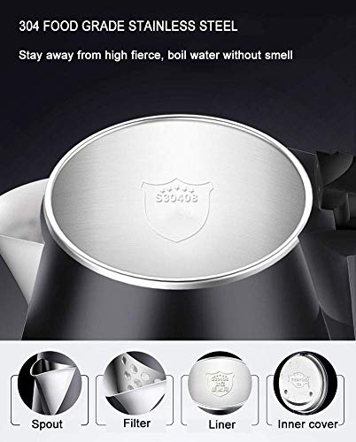 Electric Kettle 1.8L 1500W Stainless Steel Cordless S968834