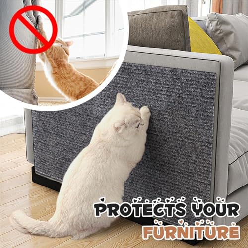 White Self-Adhesive Cat Scratching Mat, 23.62 * 39.37 in K485610