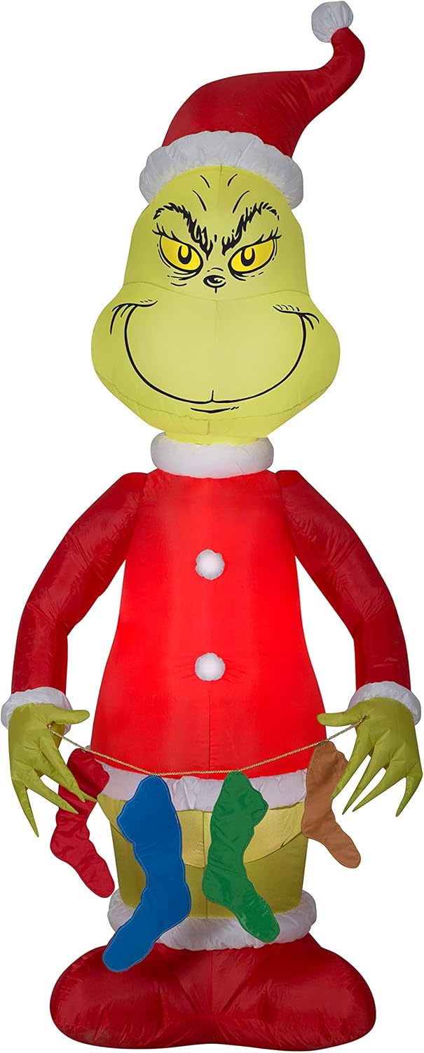 6.5 Ft Grinch Airblown Lighted Christmas Inflatable I474601