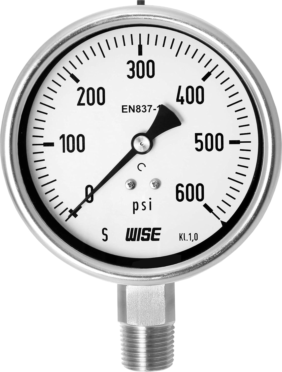 100mm Dial 0~400psi Stainless Steel Pressure Gauge Pack of 2 A982453