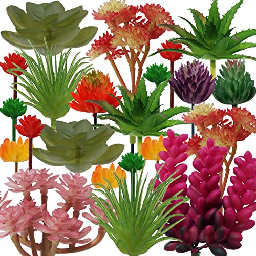 22pcs Green Artificial Succulents F216759