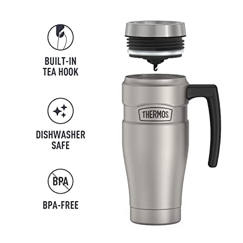 16 Ounce Matte Stainless Steel Vacuum-Insulated Travel Mug C22046