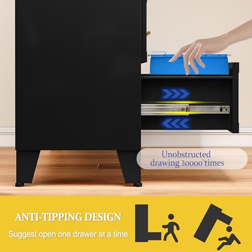 Green 3 Drawer Metal File Cabinet I96971