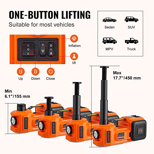 5 Ton Hydraulic Electric Car Jack with LED Light N999289