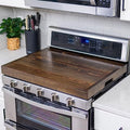 Noodle Board Stove Covers with Built-in Handles, Durable Extra Thick Pine Wood Handmade Cookware L4721