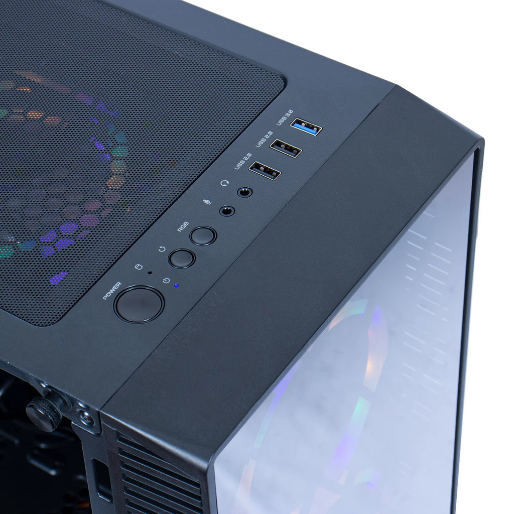 Gaming PC Desktop Computer, AMD Ryzen 5 4500 3.6GHz, RX6600, 16GB DDR4, 500GB NVME SSD, 6 RGB Fans P606608