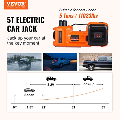 5 Ton Hydraulic Electric Car Jack with LED Light N999289