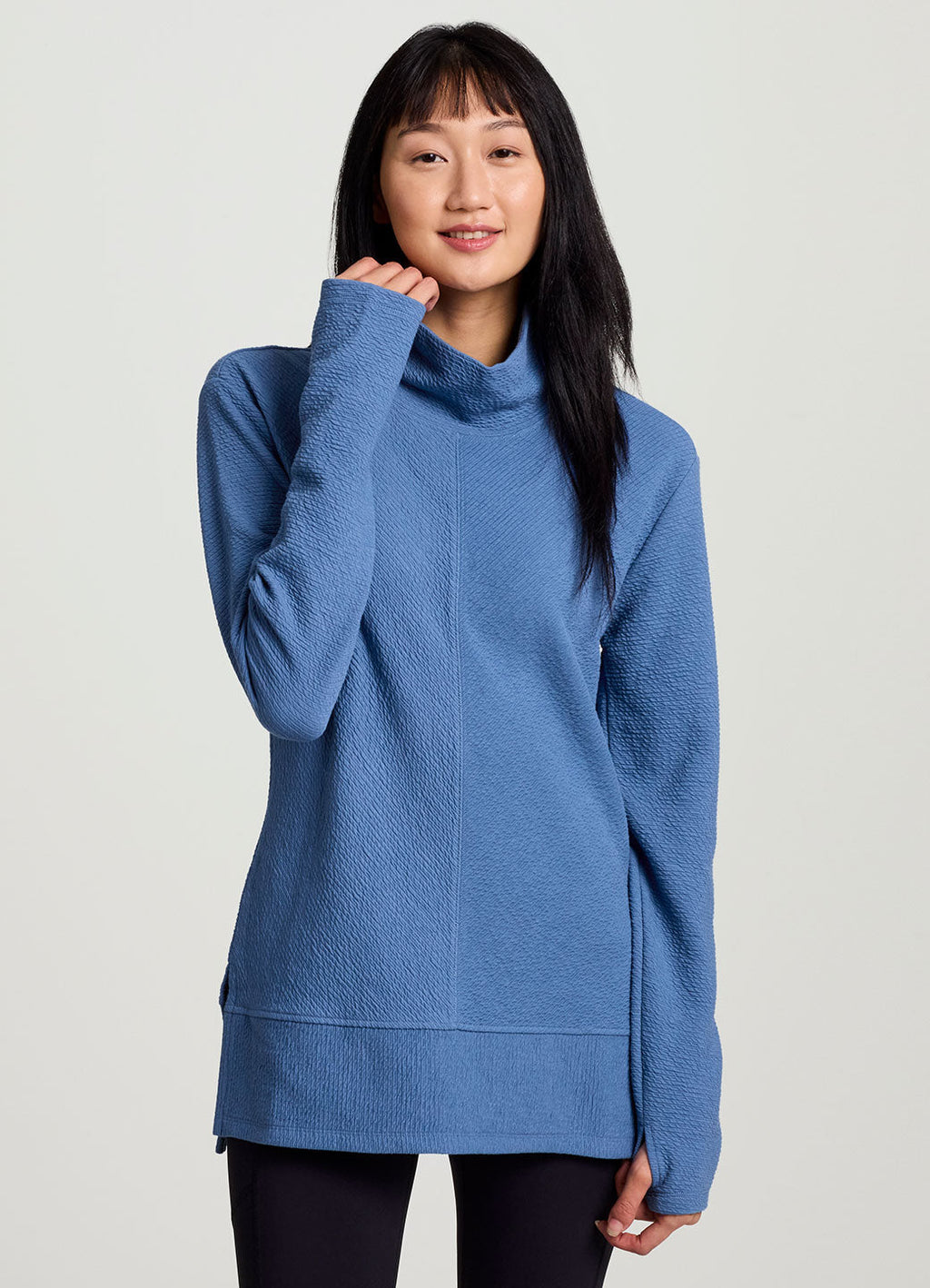 Studio Jacquard Mock Neck Pullover