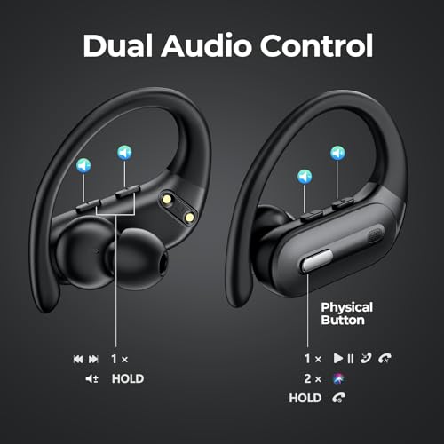 Purple Wireless Earbuds Bluetooth Headphones 90 Hrs Playtime with Charging Case Z701304
