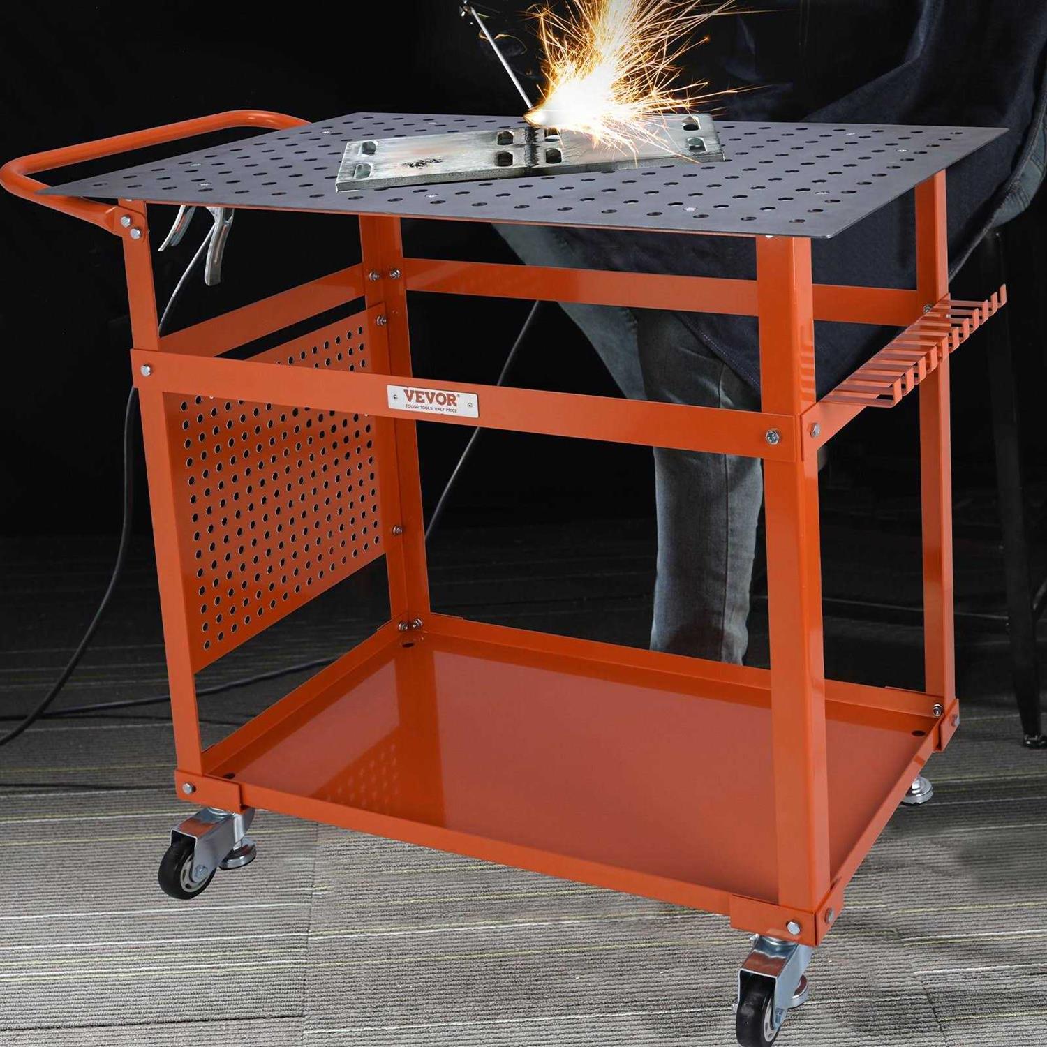 36×24 Steel Welding Table on Wheels A748665