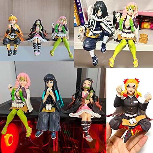 Nezuko Figure Eating Rice Balls Sitting Pose Demon Action Figures Anime Devil Slayer Figure Desktop Decor Collection Toy D796287