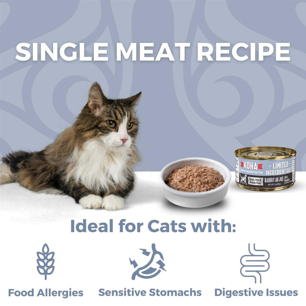 Limited Ingredient Diet Rabbit Pate Wet Cat Food X224636