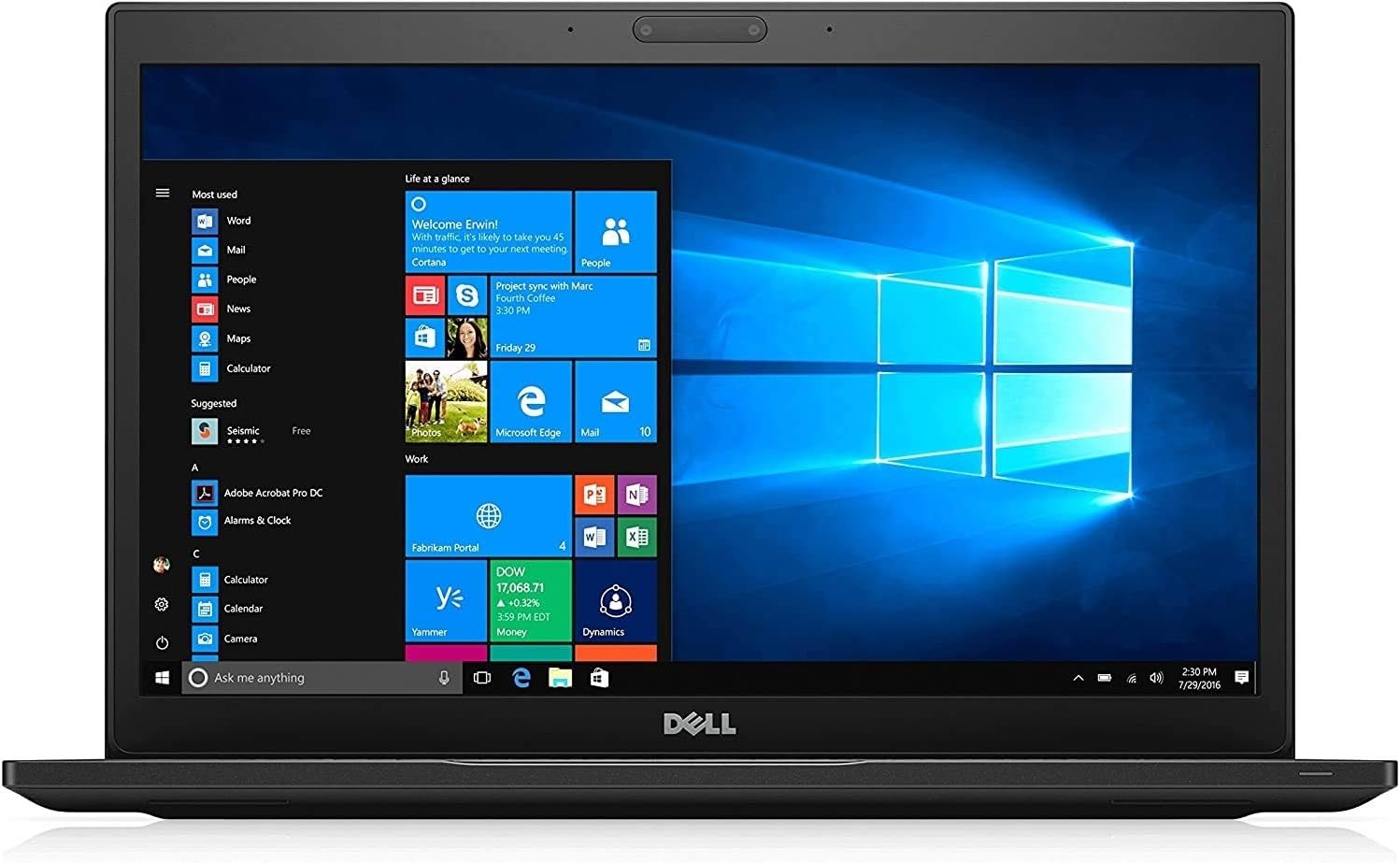Intel Core i5-7300U 16GB RAM 256GB SSD 14 HD Display Webcam Windows 10 Pro Laptop V945